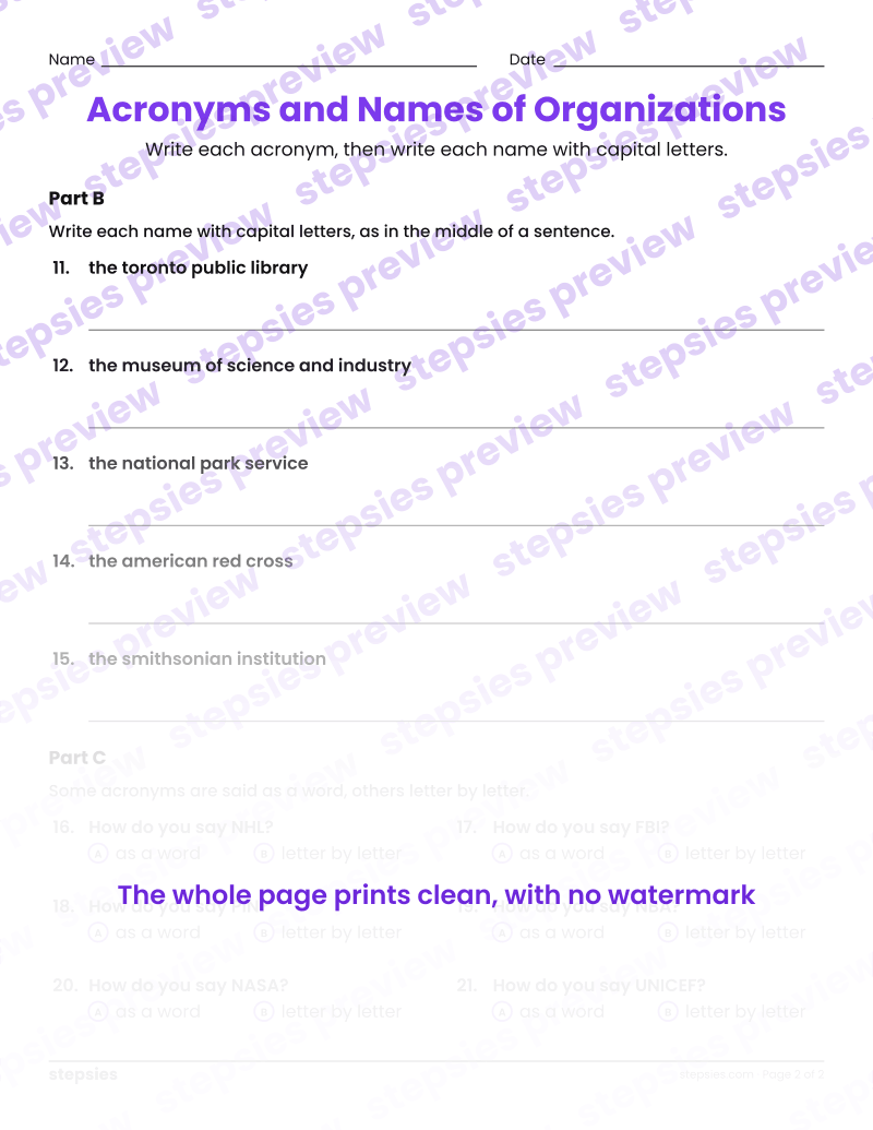 Acronyms and Names of Organizations: page 2