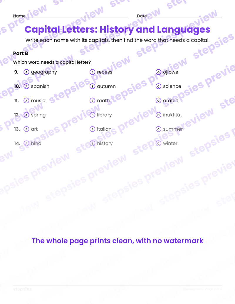 Capital Letters: History and Languages: page 2