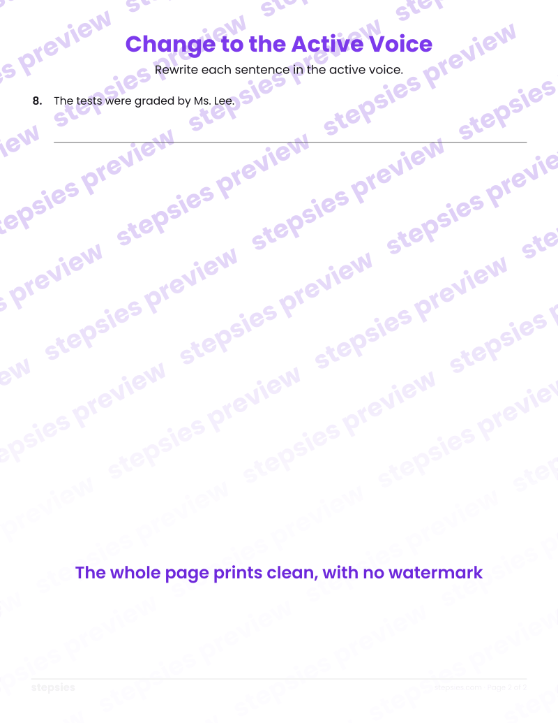 Change to the Active Voice: page 2