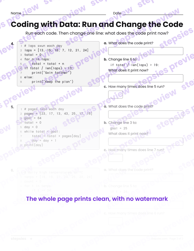 Coding with Data: Run and Change the Code: page 2