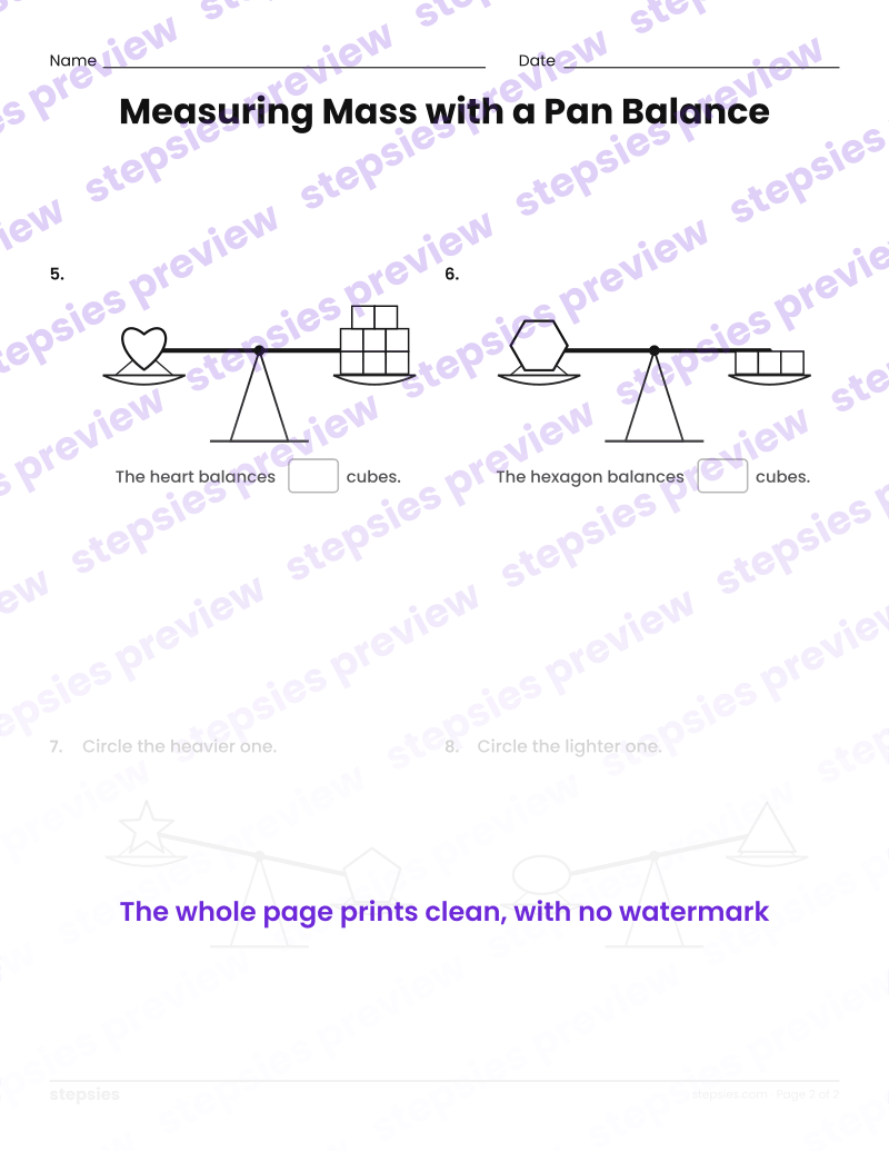 Measuring Mass with a Pan Balance: page 2