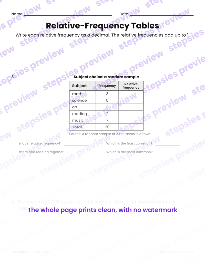 Relative-Frequency Tables: page 2