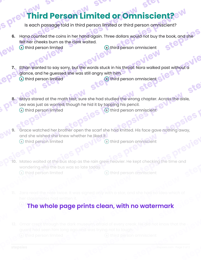 Third Person Limited or Omniscient?: page 2